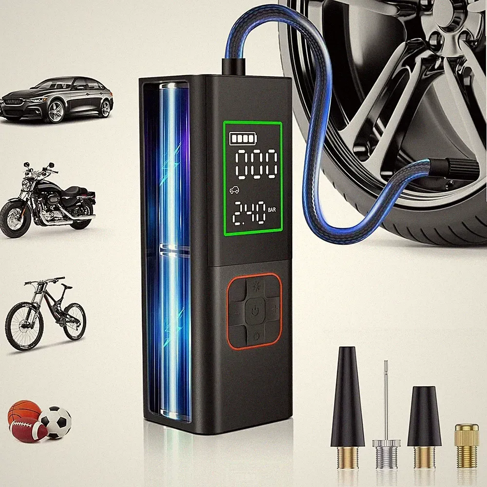 Tire Inflator Portable Air Compressor 160PSI 5X Faster Portable Cordless