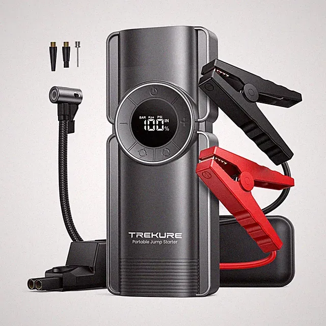 TREKURE Portable Car Jump Starter with Air Compressor, 150PSI 5000A... Fast Ship